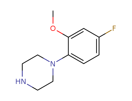 Molecular Structure of 102392-11-0 (1-(4-Fluoro-2-methoxyphenyl)piperazine)