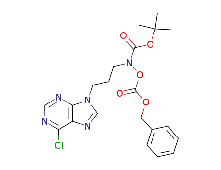 3-(6-chloro-9H-purin-9-yl)-1-N-[(N-tert-butyloxycarbonyl-O-carbobenzyloxy)amino]propane