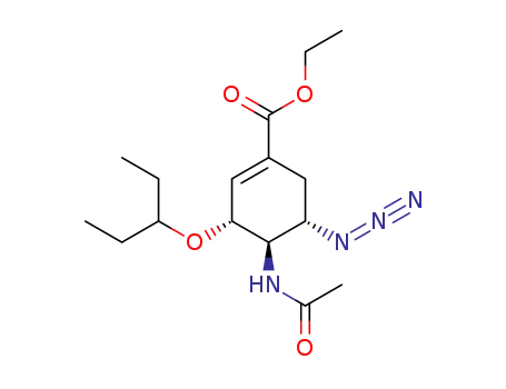 1-Cyclohexene-1-carboxylic acid, 4-(acetylamino)-5-azi