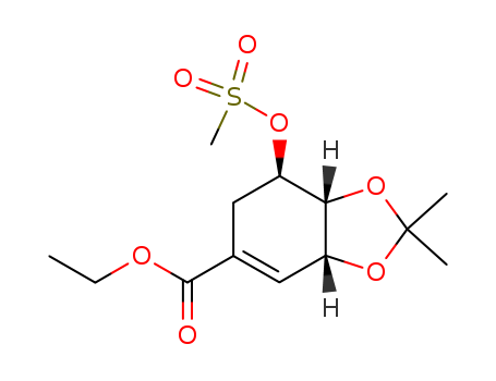 1,3-BENZODIOXOLE-5-CARBOXYLIC ACID, 3A,6,7,7A-TETRAHYDRO-2,2-DIMETHYL-7-[(METHYLSULFONYL)OXY]-, ETHYL ESTER, (3AR,7R,7AR)-CAS