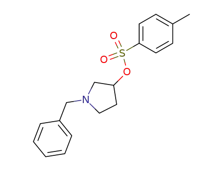 Molecular Structure of 26055-95-8 (3-Pyrrolidinol, 1-(phenylmethyl)-, 4-methylbenzenesulfonate (ester))