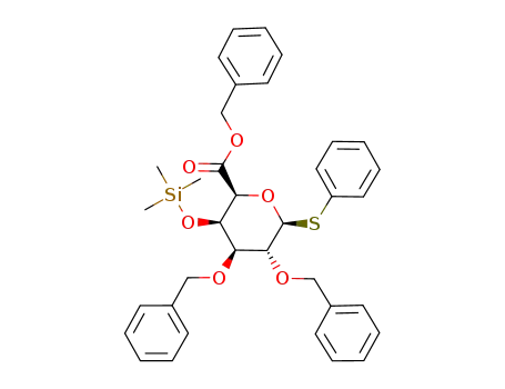 benzyl (phenyl 2,3-di-O-benzyl-1-thio-4-O-trimethylsilyl-β-D-galactopyranosid)uronate