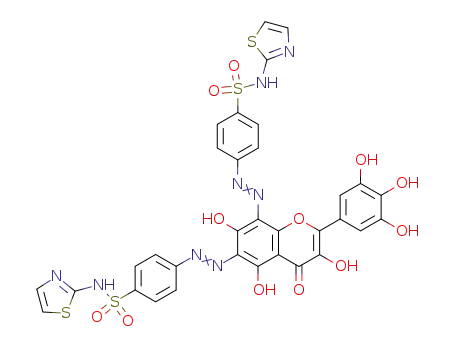 6,8-bis[p-(1,3-thiazol-2-ylsulfamoyl)benzeneazo]-3,3',4',5,5',7-hexahydroxyflavone
