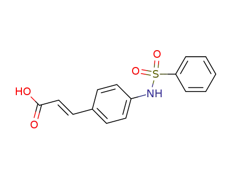 Molecular Structure of 501682-73-1 (2-Propenoic acid, 3-[4-[(phenylsulfonyl)amino]phenyl]-, (2E)-)