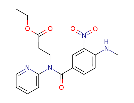 Ethyl 3-(4-(methylamino)-3-nitro-N-(pyridin-2-yl)benzamido)propanoate