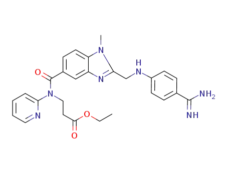3-({2-[(4-carbamimidoylphenylamino)methyl]-1-methyl-1H-benzoimidazole-5-carbonyl}pyridin-2-yl-amino)propionic acid ethyl ester