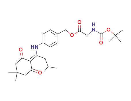 tert-butoxycarbonylamino-acetic acid 4-[1-(4,4-dimethyl-2,6-dioxo-cyclohexylidene)-3-methyl-butylamino]-benzyl ester
