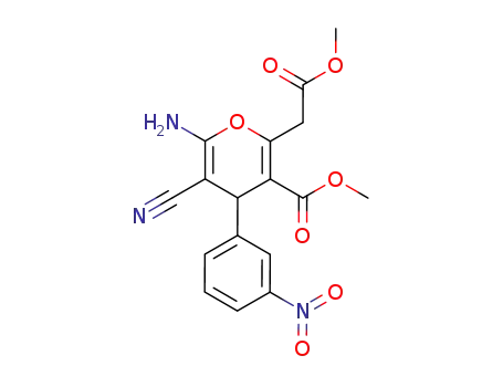 methyl 6-amino-5-cyano-2-(2-methoxy-2-oxoethyl)-4-(3-nitrophenyl)-4H-pyran-3-carboxylate