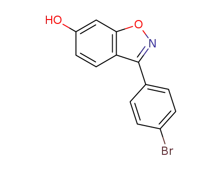 Molecular Structure of 192443-32-6 (1,2-Benzisoxazol-6-ol, 3-(4-bromophenyl)-)