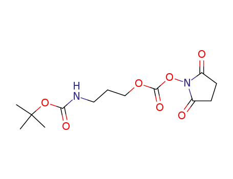 Molecular Structure of 613666-84-5 (Carbamic acid, [3-[[[(2,5-dioxo-1-pyrrolidinyl)oxy]carbonyl]oxy]propyl]-,
1,1-dimethylethyl ester)