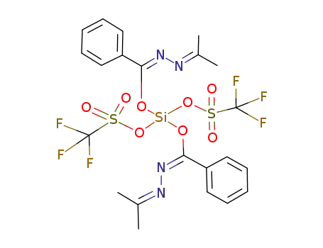 Ditriflatobis[N-(isopropylideneimino)-benzimidato-N,O]silicon(IV)
