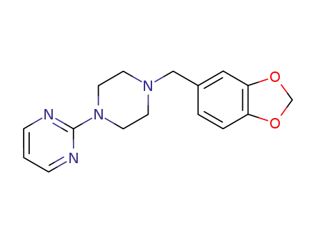Molecular Structure of 3605-01-4 (2-[4-(1,3-Benzodioxol-5-ylmethyl)piperazin-1-yl]pyrimidine)