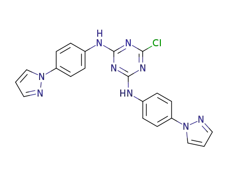 6-chloro-N,N'-bis-(4-pyrazol-1-yl-phenyl)-[1,3,5]triazine-2,4-diamine
