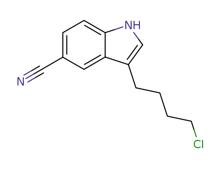 Molecular Structure of 143612-79-7 (3-(4-Chlorbutyl)-1H-indol-5-carbonitril)