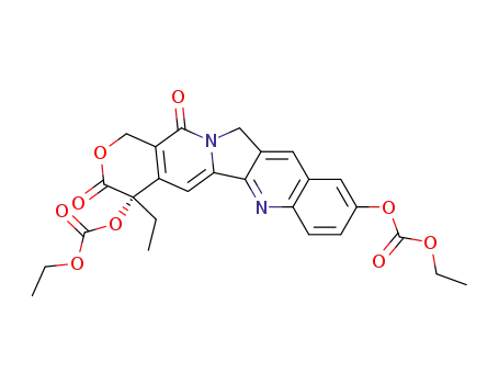 carbonic acid 4-ethoxycarbonyloxy-4-ethyl-3,13-dioxo-3,4,12,13-tetrahydro-1H-2-oxa-6,12a-diaza-dibenzo[b,h]fluoren-9-yl ester ethyl ester