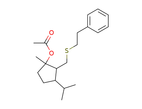 acetic acid 3-isopropyl-1-methyl-2-phenethylsulfanylmethyl-cyclopentyl ester