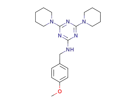 N-(4-methoxybenzyl)-4,6-di(piperidinyl)-1,3,5-triazin-2-amine