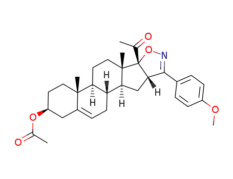 3β-acetoxy-3'-4"-methoxyphenyl-2'-isoxazolino[4',5'-d:16α,17α]pregn-5-en-20-one
