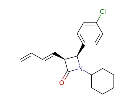 (3S,4S)-3-((E)-Buta-1,3-dienyl)-4-(4-chloro-phenyl)-1-cyclohexyl-azetidin-2-one