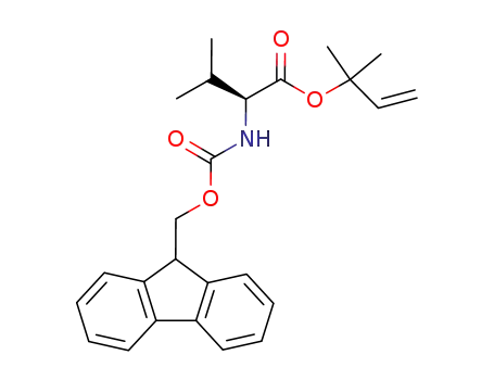 Molecular Structure of 851713-90-1 (L-Valine, N-[(9H-fluoren-9-ylmethoxy)carbonyl]-, 1,1-dimethyl-2-propenyl
ester)