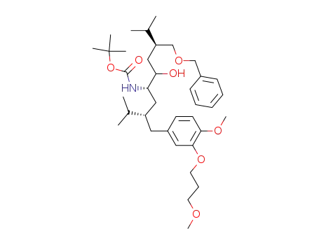 (1S,4S,2'S)-(4-benzyloxymethyl-2-hydroxy-1-{2'-[4-methoxy-3-(3-methoxypropoxy)benzyl]-3-methylbutyl}-5-methylhexyl)carbamic acid tert-butyl ester