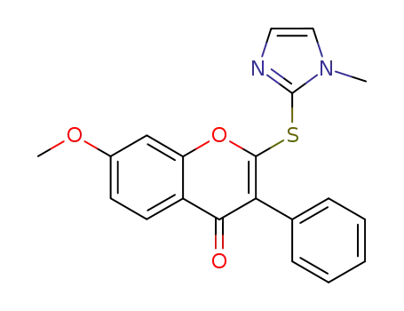 7-methoxy-2-(1-methyl-1H-imidazol-2-ylsulfanyl)-3-phenyl-chromen-4-one