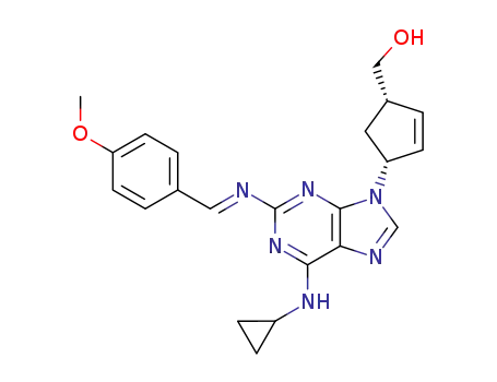 [(1S,4R)-4-(6-Cyclopropylamino-2-{[1-(4-methoxy-phenyl)-meth-(E)-ylidene]-amino}-purin-9-yl)-cyclopent-2-enyl]-methanol