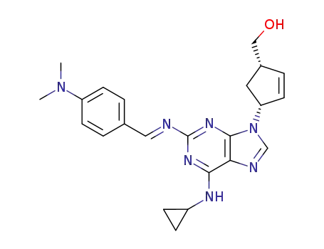 [(1S,4R)-4-(6-Cyclopropylamino-2-{[1-(4-dimethylamino-phenyl)-meth-(E)-ylidene]-amino}-purin-9-yl)-cyclopent-2-enyl]-methanol