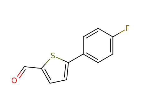 Molecular Structure of 249504-38-9 (5-(4-Fluorophenyl)thiophene-2-carboxaldehyde)