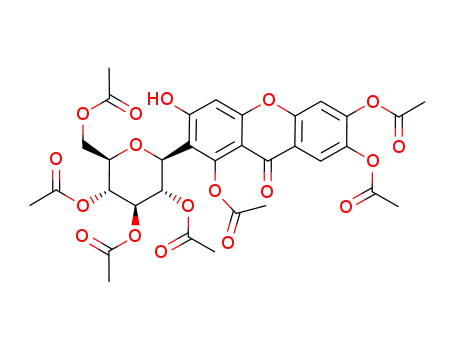 2-β-D-tetraacetoxyglucopyranosyl-1,6,7-triacetoxy-3-hydroxy-9H-xanthen-9-one