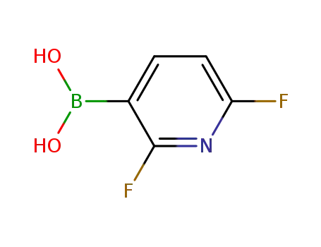 Molecular Structure of 136466-94-9 (2,6-Difluoropyridine-3-boronic acid)