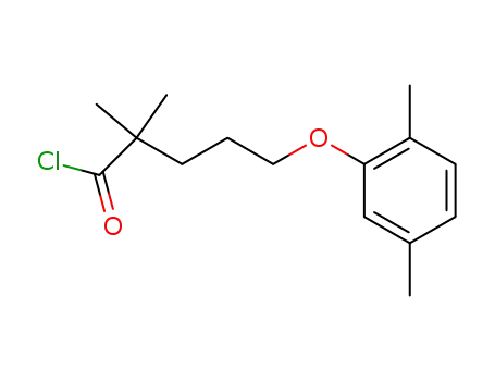 Molecular Structure of 79791-29-0 (Pentanoyl chloride, 5-(2,5-dimethylphenoxy)-2,2-dimethyl-)