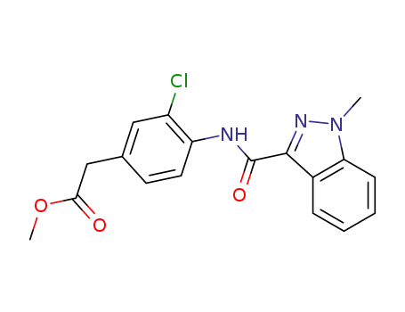 [3-chloro-4-[(1-methyl-3-indazolylcarbonyl)amino]phenyl]acetic acid methyl ester