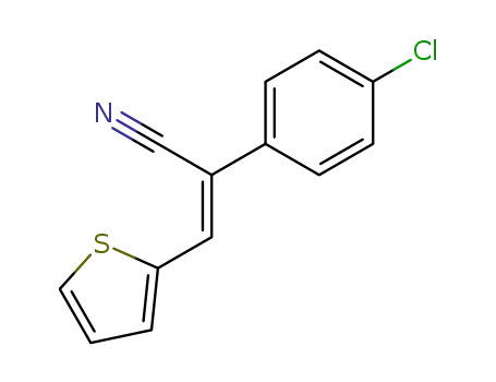 Molecular Structure of 81020-65-7 (Benzeneacetonitrile, 4-chloro-a-(2-thienylmethylene)-, (Z)-)