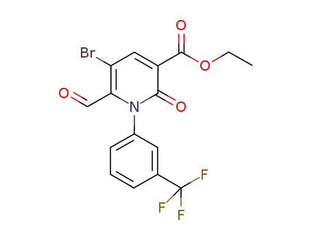 ethyl 5-bromo-6-formyl-2-oxo-1-[3-(trifluoromethyl)phenyl]-1,2-dihydropyridine-3-carboxylate