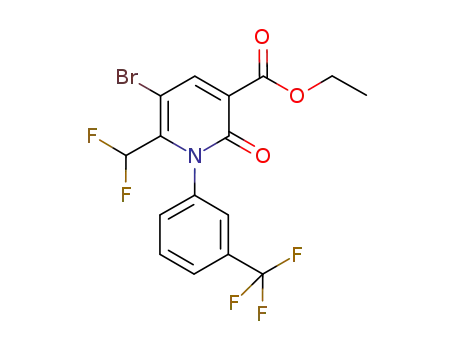 ethyl 5-bromo-6-(difluoromethyl)-2-oxo-1-[3-(trifluoromethyl)phenyl]-1,2-dihydropyridine-3-carboxylate