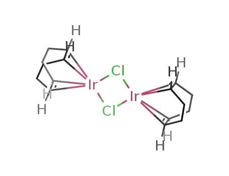 Molecular Structure of 12112-67-3 (Chloro(1,5-cyclooctadiene)iridium(I) dimer)