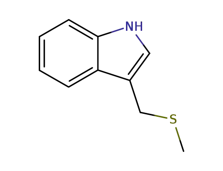 Molecular Structure of 31899-46-4 (1H-Indole, 3-[(methylthio)methyl]-)