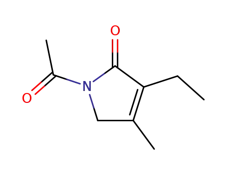 Molecular Structure of 61892-80-6 (1-acetyl-3-ethyl-4-Methyl-1H-pyrrol-2(5H)-one)