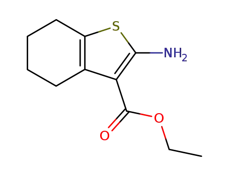 Molecular Structure of 4506-71-2 (ETHYL 2-AMINO-4,5,6,7-TETRAHYDROBENZO[B]THIOPHENE-3-CARBOXYLATE)