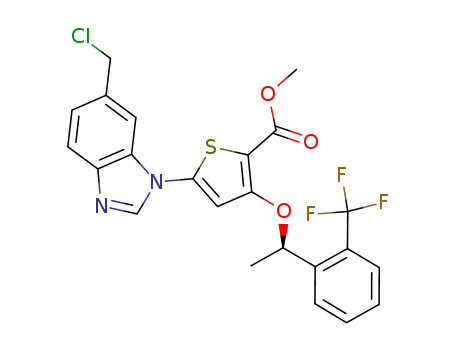 (R)-Methyl 5-(6-(chloroMethyl)-1H-benzo[d]iMidazol-1-yl)-3-(1-(2-(trifluoroMethyl)phenyl)ethoxy)thiophene-2-carboxylate