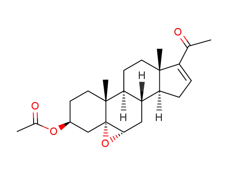 Molecular Structure of 14279-42-6 (20-Oxo-5α,6α-epoxypregna-16-ene-3β-ol acetate)