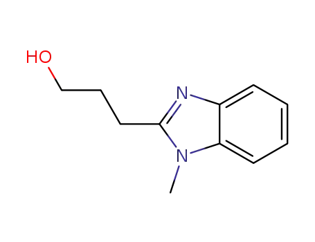 Molecular Structure of 116040-91-6 (1H-Benzimidazole-2-propanol,1-methyl-(9CI))