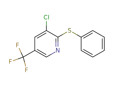 Molecular Structure of 204641-55-4 (Pyridine, 3-chloro-2-(phenylthio)-5-(trifluoromethyl)-)
