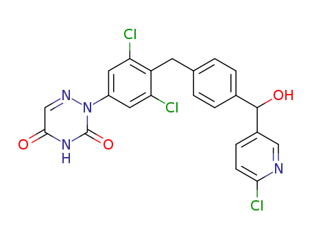 2-{4-[4-((6-chloro-pyridin-3-yl)hydroxymethyl)benzyl]-3,5-dichlorophenyl}-1,2,4-triazine-3,5(2H,4H)-dione
