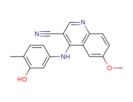 4-(3-hydroxy-4-methyl-phenylamino)-6-methoxy-quinoline-3-carbonitrile