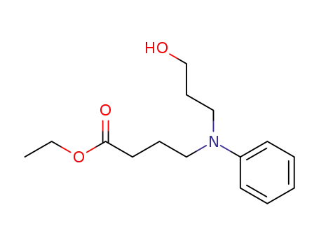 Molecular Structure of 344436-54-0 (Butanoic acid, 4-[(3-hydroxypropyl)phenylamino]-, ethyl ester)