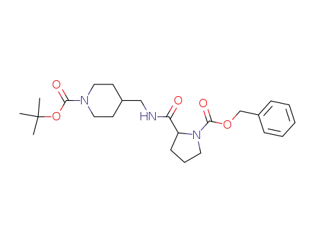4-[[[[1-[(Phenylmethoxy)carbonyl]-2(S)-pyrrolidinyl]carbonyl]amino]methyl]-1-piperidinecarboxylic acid, 1,1-dimethylethyl ester