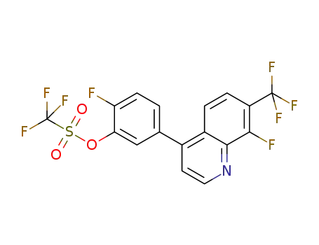 trifluoromethanesulphonic acid 2-fluoro-5-(8-fluoro-7-trifluoromethyl-quinolin-4-yl)phenyl ester