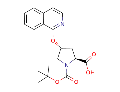 Molecular Structure of 630421-77-1 (1,2-Pyrrolidinedicarboxylic acid, 4-(1-isoquinolinyloxy)-,
1-(1,1-dimethylethyl) ester, (2S,4R)-)